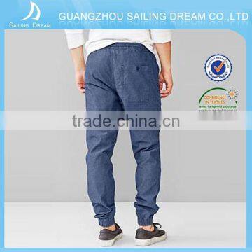 Stylish Navy Blue Fashion Chino Cotton Custom Man Pants for Wholesale photo-2