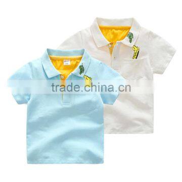 wholesale kid school shirts boys turn down collar fashion cotton top