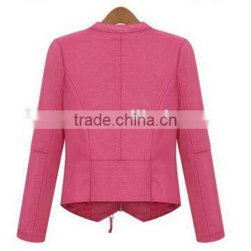 Pink Color!women Wear Leather Fashion Jacket photo-4