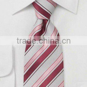 men's striped poly neck tie