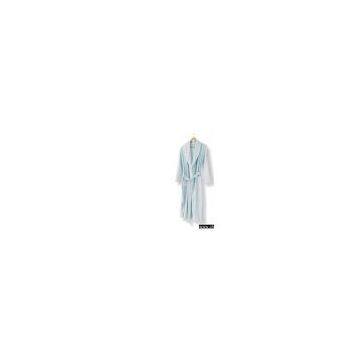 Stripe Plush Bamboo Bathrobe