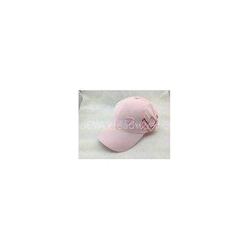3D Embroidered Baseball Caps Pink Waterproof Hat with Velcro Closure