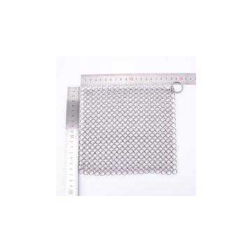 7*7 Inch Premium Stainless Steel Chainmail Scrubber,Cast Iron Cleaner