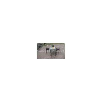 Metal Frame Bistro / Pool Bar Set , Resin Wicker Patio Furniture