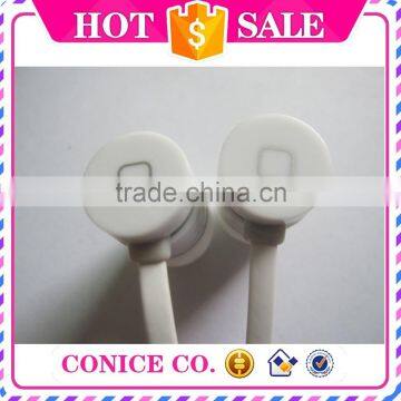 Fancy Quality White Flat Cable Earbuds Magic Sound Stereo In-ear Earphone With Mic photo-3