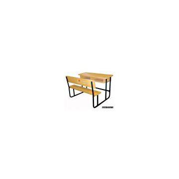 double student desk and chair, school furniture,double student desk