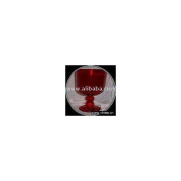 Red Hurricane Glass Vase (SKU: 67)