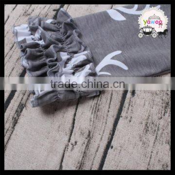 High Quality Baby Girls Reindeer Print Long Sleeve T-shirt Gray Ruffle Boutique Outfits Wholesale Kids Clothing Tops Daily Wear photo-3
