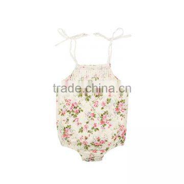 Wholesale Infant Children Cotton Tassel Neck With Straps Romper Baby Clothing