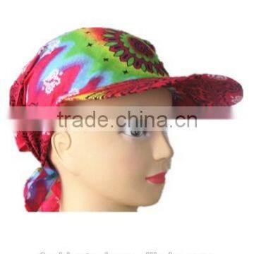 Fashion design wholsale cotton printed snapback bandana cap