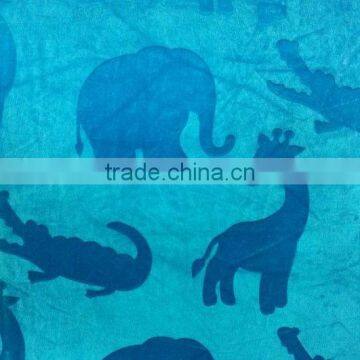 Super Soft Brushed Elephant Design Fabric for Blanket photo-1