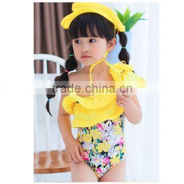 Floral fresh one piece baby girl swimsuit