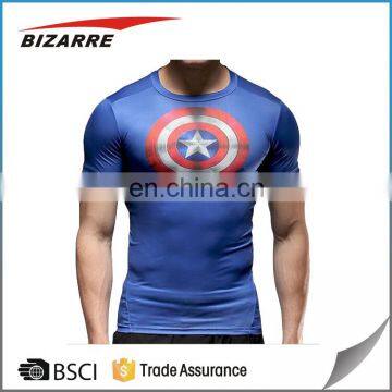 Slim fit shirt sport shirt color block athletics gym scoop neck men tee shirt