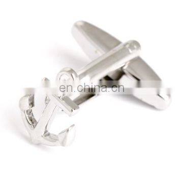 Boat Anchor Men Shirt Silver Cufflinks photo-4