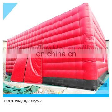 10*10M red inflatable cube tent,inflatable square tent