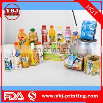 2017 YBJ Factory Manufacture Cheap PVC custom printed shrink labels for bottle