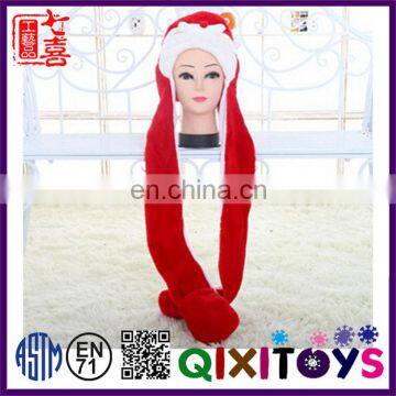 Hot selling funny christmas hat customized animal head plush hats interesting christmas ornaments ideas