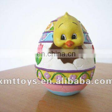 cute little duckling come out an egg figure