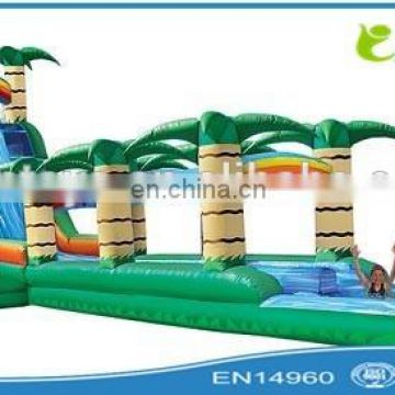 inflatable jungle slide with pool /inflatable jungle pool slide /jungel inflatable pool slide