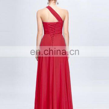 Grace Karin Hot Sale Chiffon Long Chiffon Beaded One Shoulder Evening Dress CL3120-4 photo-4