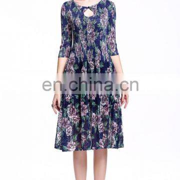 2017 Wholesale Lace Print Dress for Lady Retro Dress Summer photo-3