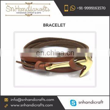 High Quality Leather Bracelet Available at Attractive Price