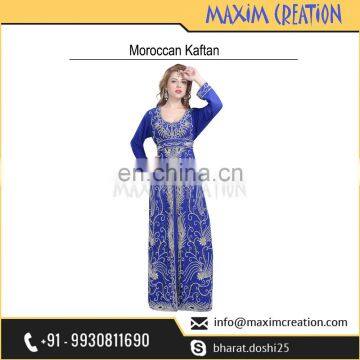 Royal Blue Luxury Kaftan For Wedding Occasion And Party Wear 5996