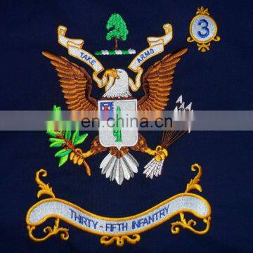 home decoration fashion custom eagle polyester embroidery flag