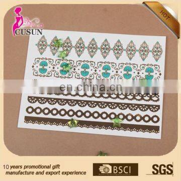 Gold tattoo supply with New color waterproof metallic tattoo