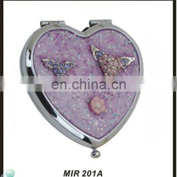 2016 Hot Selling Romantic Heart Shape Rhinestone Mirror