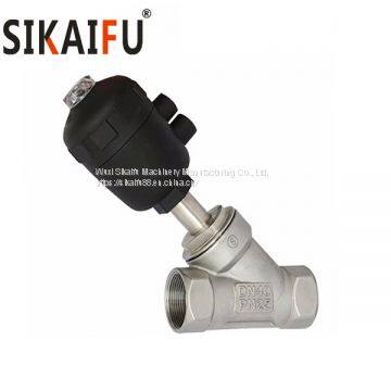 SS304 thread 2000 type Pneumatic Angle Seat Valve for Steam