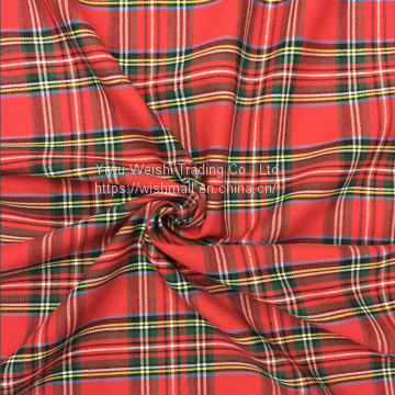 Scottish tartan fabric，Polyester cotton fabric，Clothing handmade fabric
