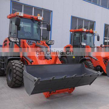 Earth moving construction machinery 1.5ton mini front wheel loader with wider tires