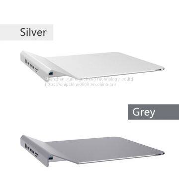 Multifunctional Aluminum Alloy Mouse Pad 6 in 1 Expand Docks USB Hub With RJ45 USB 3.0 Micro SD and SD Card Ports for Laptop photo-2