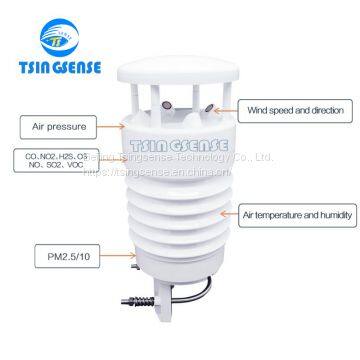 WES918 Outdoor Integrated Multi-gas VOC Sensor,SO2,NO2,NO,CO,O3,H2S,PM2.5,PM10 and GPRS Weather Sensors for Air Pollution Monitoring System