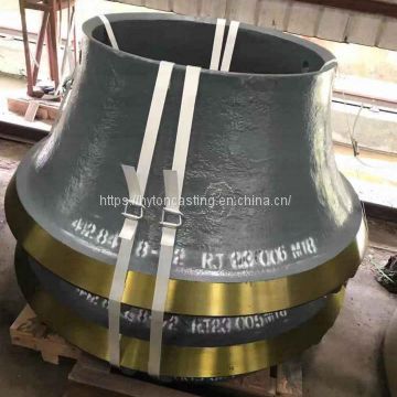 wear liner concave head liner of Mn13Cr2 suit gp300s metso nordberg cone crusher