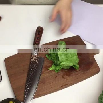 Sapele Wood Handle Handmade Damascus chef knife