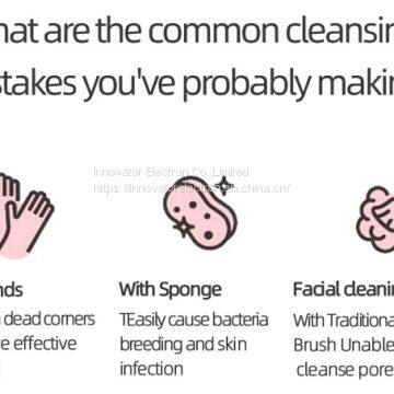 Multi-Function USB Charging Silicone Cleansing Instrument Ultrasonic Electric Facial Cleansing Brush photo-4