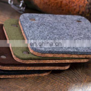 Hot Selling Cheap Felt Cup Placemat With Cork Back photo-2