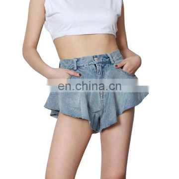 TWOTWINSTYLE Summer Denim ladies shorts High Waist Pocket Tassel Fashion New