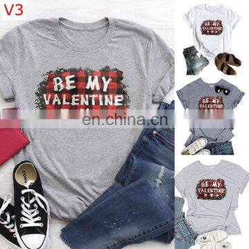 2020 Valentine Couples Lovers T-Shirt Women Casual Tops Tshirt Love Heart Print Short Sleeve Blouse T-Shirt Tee Female photo-6