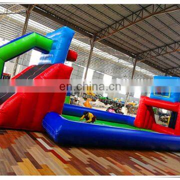 Children Mobile Air Frame Pop up 4 in 1 Inflatable Soccer Goals, Ball Sport Games for Sale photo-3