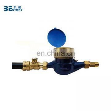 brass lockable ball valve for water meter with brass key