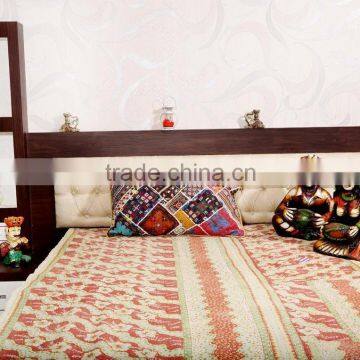 Indian Handmade Bohemian Quilt Decorative Kantha Gudri Reversible Vintage Ethnic Art Bedding