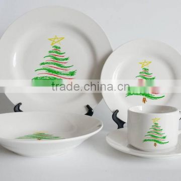 2016 30pcs High quality X-mas design dinner set