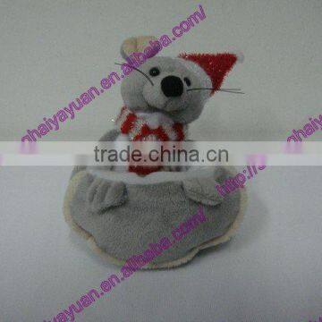 stuffed plush mouse mobile phone holder