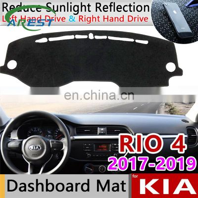 for KIA RIO 4 K2 2017 2018 2019 Russian Versions Anti-Slip Mat Dashboard Cover Pad Sunshade Dashmat Protect Carpet Accessories