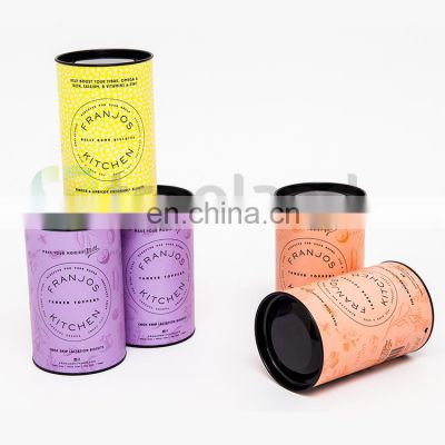 Round Paper Cardboard Tube Food Packaging for Cookie