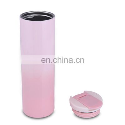 Hot-selling slender 600ml portable  vacuum tumbler coffee mug for office