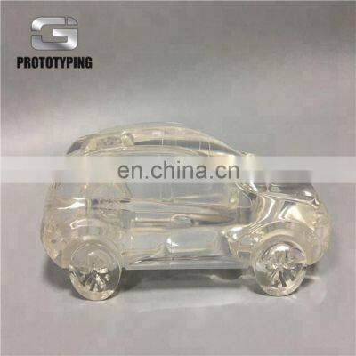 Rapid prototype Acrylic print car model transparent pmma filament 3d printing for cnc